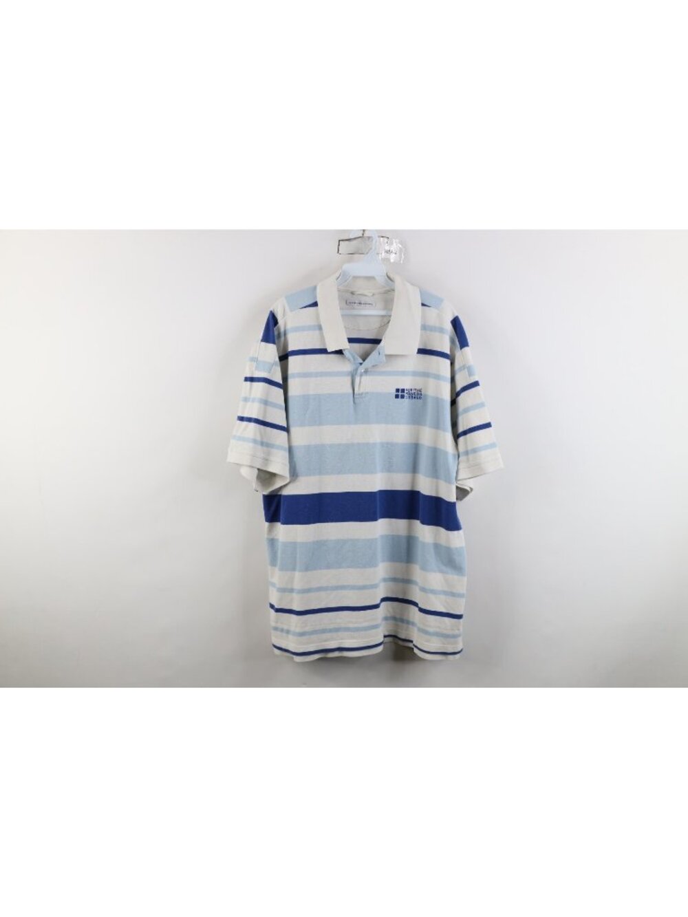 Vtg 90s Marithe Francois Girbaud Mens 2XL Spell Out Striped Polo Shirt Cotton
